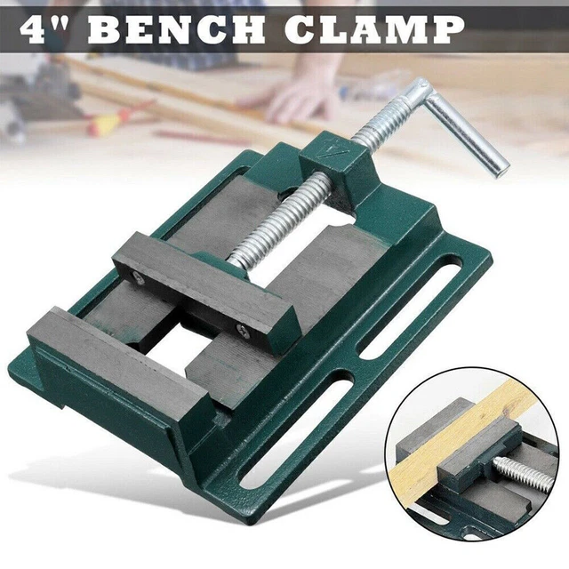 4 Machine Vice 100mm Pillar Drill Press Hand Clamp Cast Iron Vise Jaws Durable