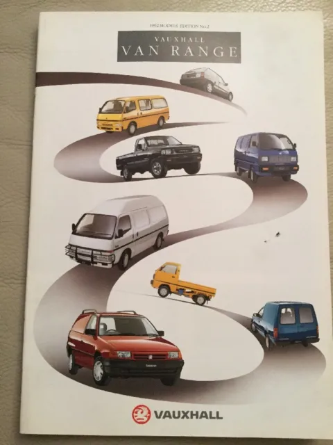 Vauxhall Van Range Brochures - January 1992
