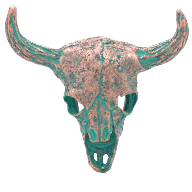Concho trasero antiguo atornillado de pátina de cobre Bull Skull 2-1/4" 7574-90