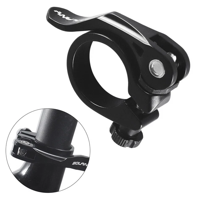 2 pinces de poteau de vélo en alliage d'aluminium, pince de poteau à dégagement rapide de VTT de 31.8MM pour collier de tube de vélo C73 (Bleu