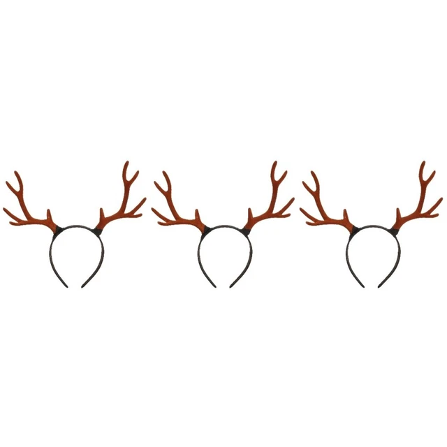 3 piezas diadema de Navidad adorno diadema Navidad reno cuerno diadema