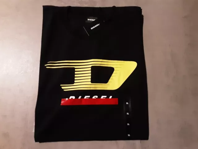 Diesel  T Shirt Uomo Mod.sspqt Just Col. Nero Tg Xl Euro 38.00 Da Outlet Price