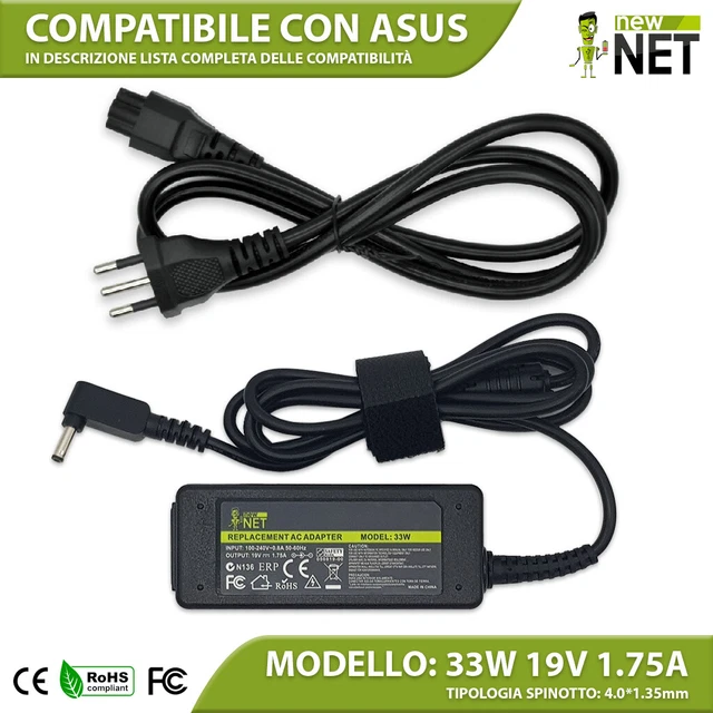 ASUS ADP-33AW 19V 1.75A 33W Caricabatteria Adattatore - Foto 5