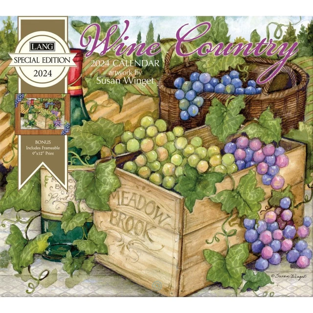 LANG WINE COUNTRY Special Edition 2025 Wall Calendar NEW! 32.95 PicClick