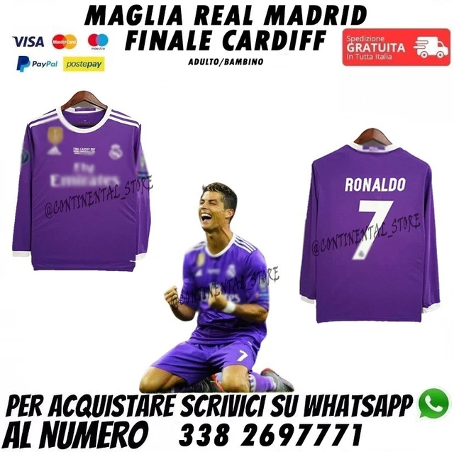 Set Personalizzato Di Nome E Numero Per Maglia Calcio Real Madrid 2023/2024. Stampa Per Casa E Trasferta. Scrivi Nome E Numero, Disponibile Taglia Bambino.
