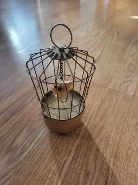 VINTAGE SAEZURI BRASS Transistorized Singing Bird in Cage Japan Untested  Antique $35.00 - PicClick