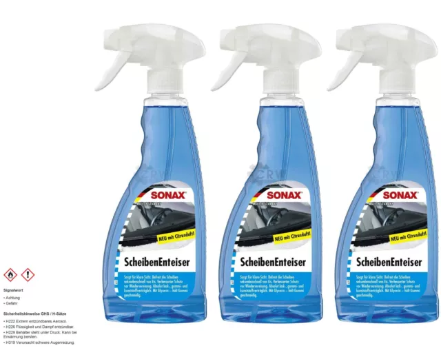 3x SONAX ScheibenEnteiser 331241 500ml