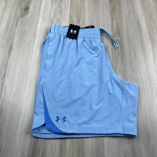 Under Armour Men’s Elevated Woven 2.0  Shorts Blue Size XL Fitted NEW