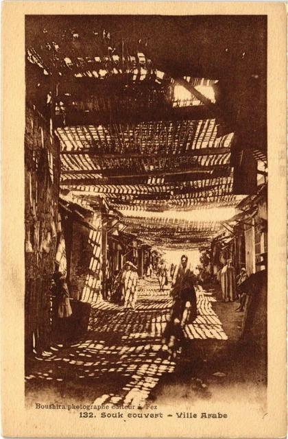 CPA AK MAROC Souk couvert - Ville Arabe (92748)