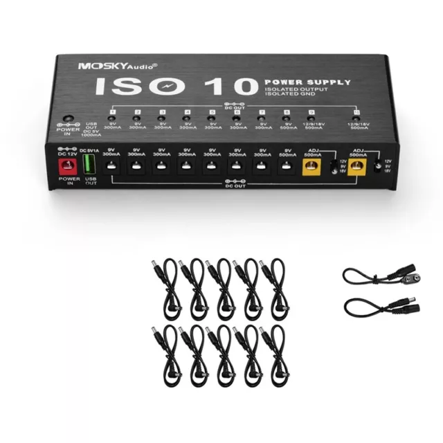 -10 PéDale D'Effet Guitare Alimentation 10 Sortie DC IsoléE 5V Sortie U2898