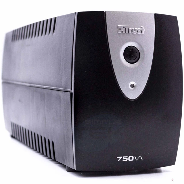 Trust Pw-4075t 750va Ups Gruppo Di Continuita Batteria Nuova 3 Prese + Tel_