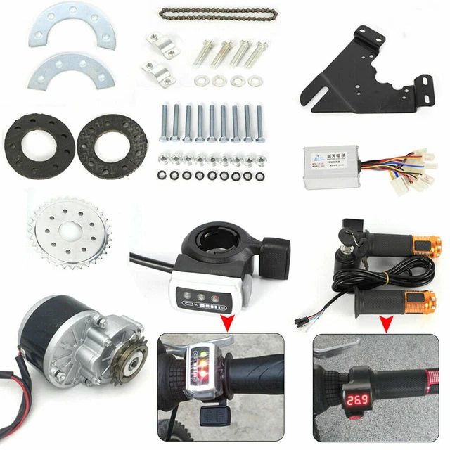 ELECTRIC BICYCLE E-BIKE Wheel Motor Conversion Kit Thumb Conversion Kit ...