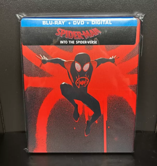 Spiderman Into The Spider-Verse Steel Book Blu-ray Great Condition Same Day Ship