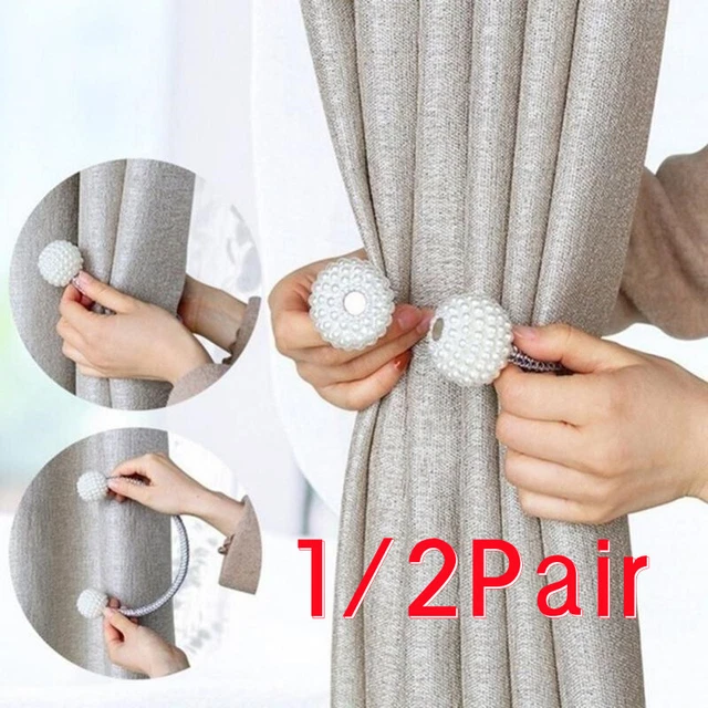 2/4PCS Magnetic Curtain Tie Backs Multicolor Holdbacks Buckle Curtain Clips