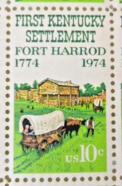 10 Cents Fort Harrod First Kentucky Settlement 1774 - 1974 US Postage Stamps