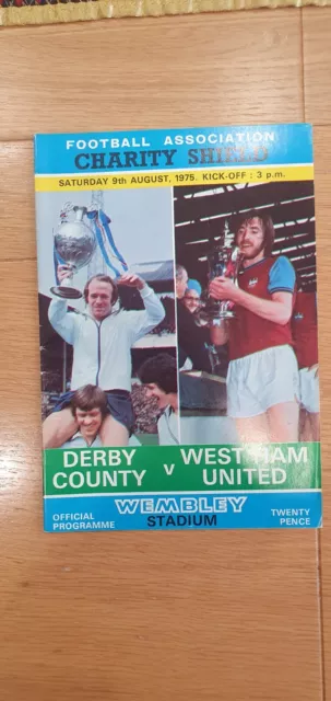 1975 Charity Sheild at Wembley Stadium Derby County V West Ham United