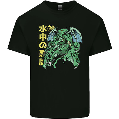 Japanese Anime Cthulhu Kraken Mens Cotton T-Shirt Tee Top