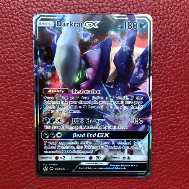 Pokémon Cards - Darkrai GX 88a/147 - Burning Shadows Ultra Rare Half Art - NM