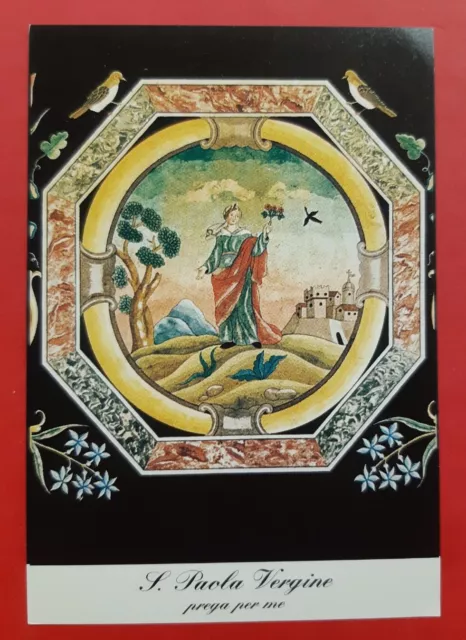 Santino Santa Paola Vergine Holy Card Venerata nell Chiesa di Roncofreddo Rimini