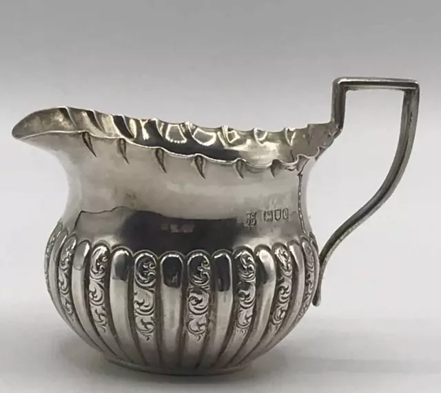 19th Antique Sterling Silver Jug London 1890s MADE IN ENGLANG