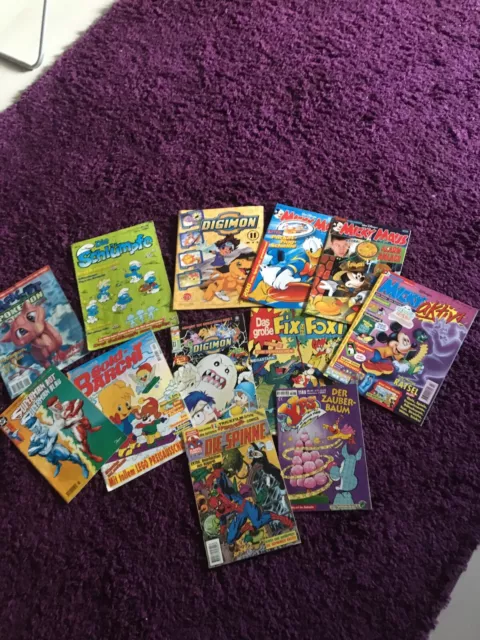 Comic Sammlung Konvolut  12 verschiedene Hefte Micky Maus, Fix und Foxi,Pokemon 