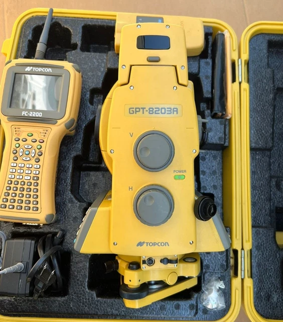 TOPCON GPT8203A PRISMLESS Robotic Total Station RC2RW FC2200 data