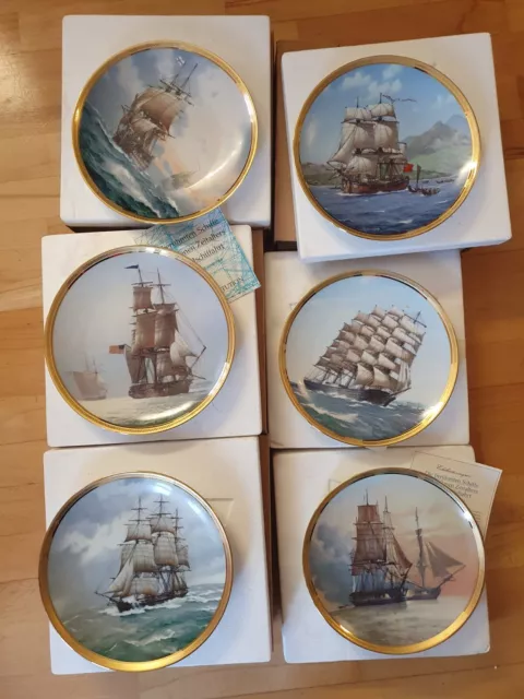 6 Stück Sammelteller "Segelschiffe"