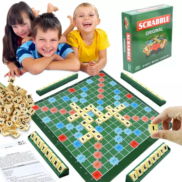 Scrabble Board Game Spelling Puzzle Game Educational Toy Family Party Kids Adult