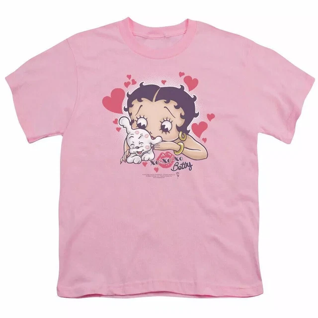 BETTY BOOP FIREFIGHTER Kids Youth TShirt Classic Cartoon Banana £18.61
