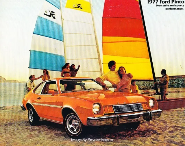1977 Ford Pinto and Squire Wagon 12-page Original Car Sales Brochure Catalog