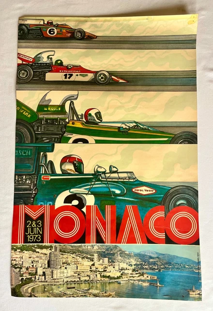 Monaco Grand Prix Affiche - Art déco voiture | BE