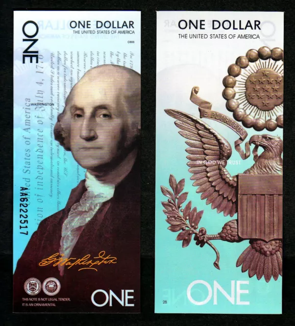 ★★ Usa ★ Billet Polymer  Du 1 Dollar George Washington ★★ A