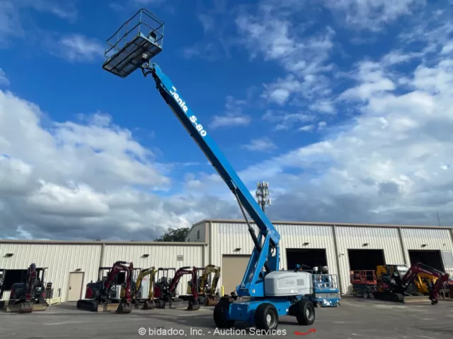 2014 Genie S-80 80' 4WD Diesel Telescopic Boom Lift Man Aerial Platform