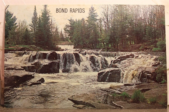 Michigan MI Paulding Ontonagon River Bond Falls Postcard Old Vintage Card View