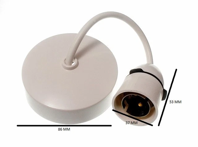 Rosone Da Soffitto Nero Con 4 Prese - Diametro 200mm, In Metallo, Per Lampade E Cablaggi - Foto 14