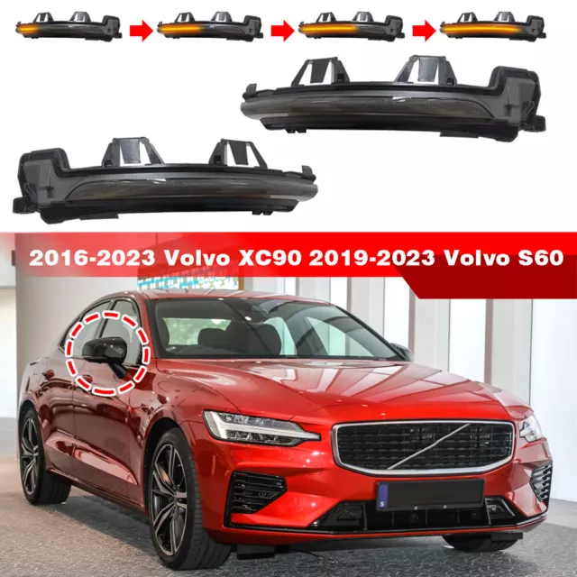 Paar LED Schwarz Blinker Spiegelblinker Für Volvo XC40 XC60 XC90 S60 S90 V60 V90