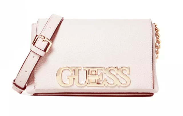 GUESS UPTOWN CHIC logo crossbody flap beige borsa da donna borsa