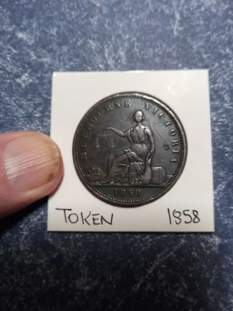 Australian token coin 1858