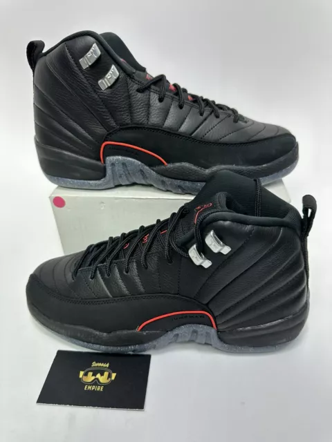 Nike Air Jordan 12 Retro GS Black Bright Crimson DM5204-006 Size 7Y No Lid