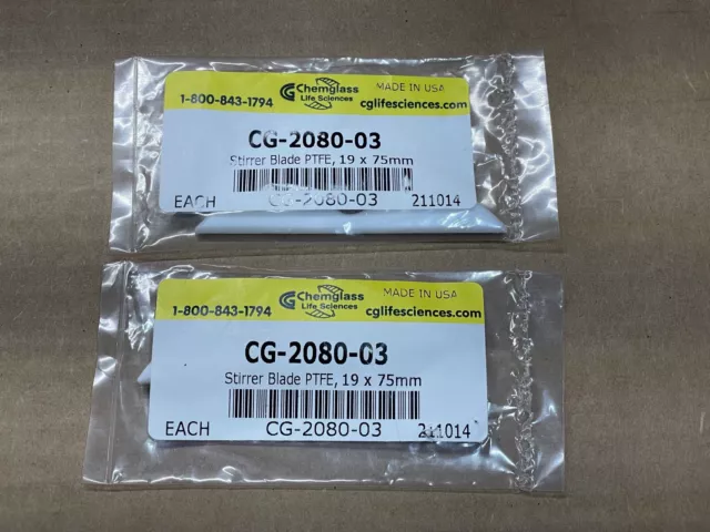 ChemGlass STIRRERS BLADES, PTFE, 10MM, CG-2080-03, 2 pack