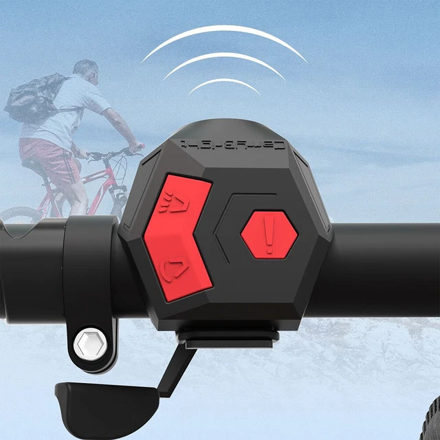 Sonnette Électronique Et Lumière Rechargeable Pour Vélo - 2en1, IPX5, 110dB, 6 Modes