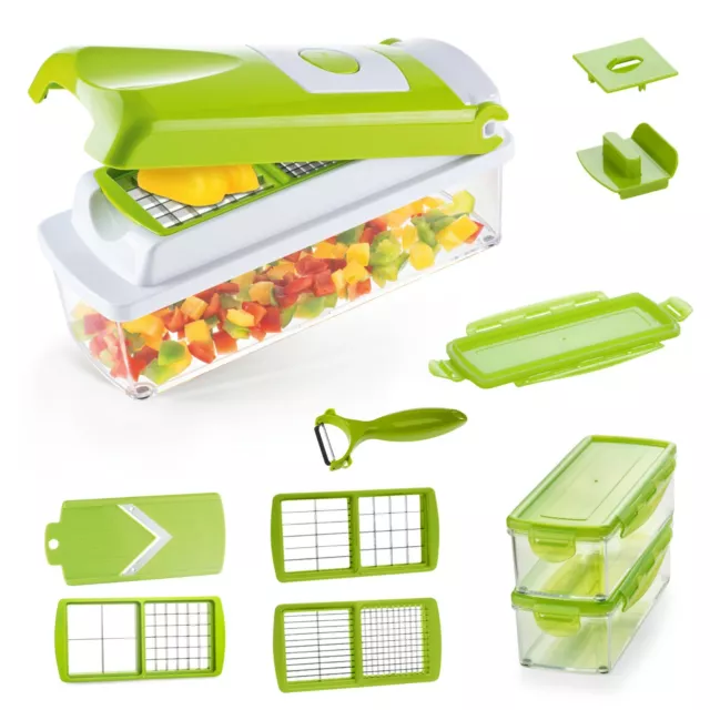 Genius Nicer Dicer Smart 14tlg. Gemüseschneider Gemüsehobel Zerkleinerer Zwiebel