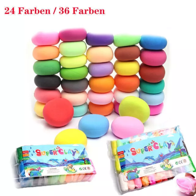 24 / 36 Farben Soft Polymer Ton Ofen Clay Modelliermasse Knete Modellierung P9N1