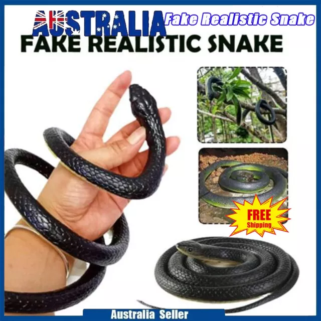 Fake Realistic Snake Lifelike Real Scary Rubber Trick Toy Prank Party Joke Gift