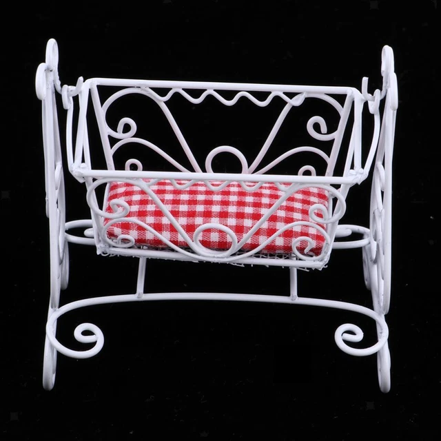 EHJRE – Set De Table Et 2 Chaises Miniature En Fer – Échelle 1:12 – Meubles De Jardin Café/thé – Pour Maison De Poupée – Noir