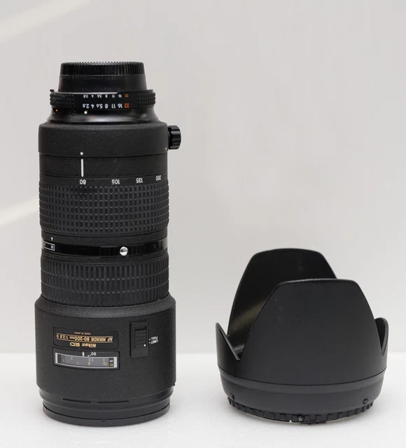 TRES BEL OBJECTIF NIKON NIKKOR AF-D 80-200 ED f2,8 MKIII EXCELLENT ETAT (FX/DX)