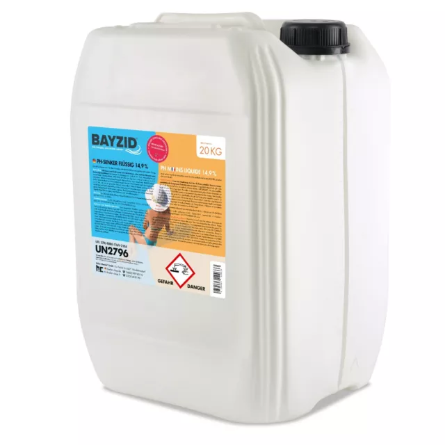 20 kg BAYZID® pH Minus pH-Senker flüssig 14,9% für Pool & Schwimmbad