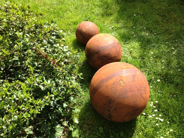 KUGEL RUND EDELROST 25 60 cm Rost Gartendeko Rostdeko Deko Garten