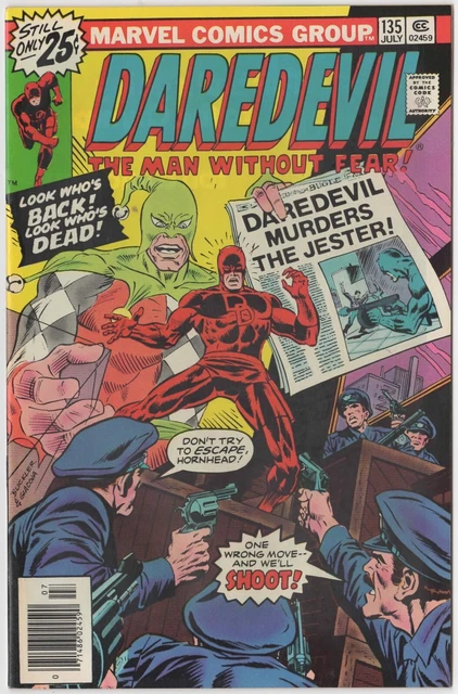 Daredevil 135 Marvel Comics 1976 - Nm 9.4 - Peter Parker + Jester - Hi-Res Scans
