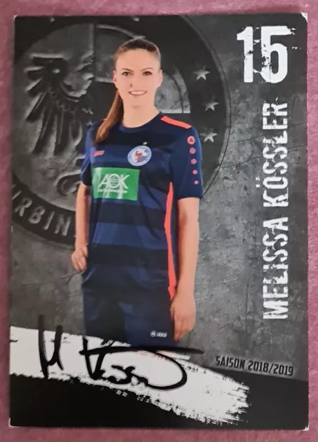 Melissa Kössler, Turbine Potsdam, Frauenfußball, original signierte Karte